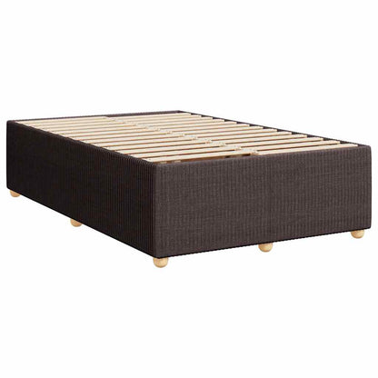 vidaXL Lit tapissier avec matelas Marron foncé 120x200 cm Tissu