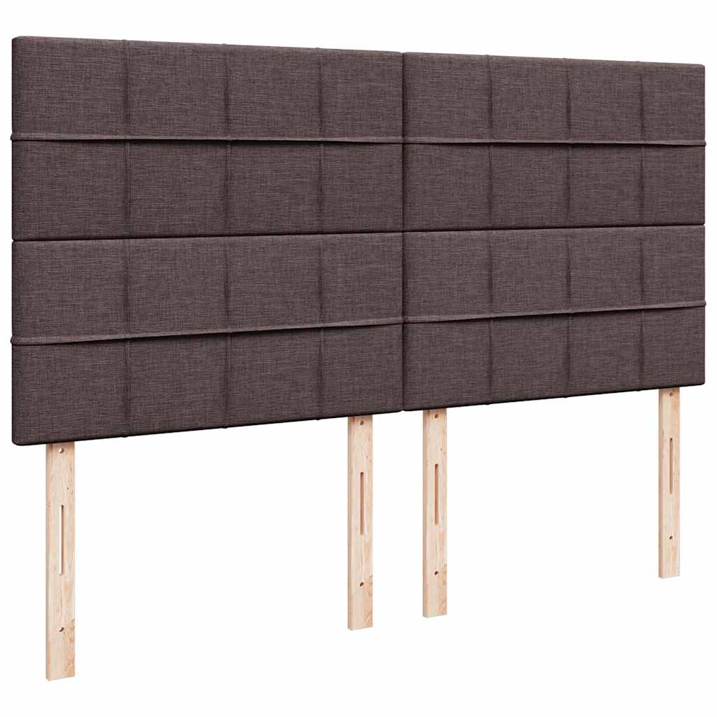 vidaXL Boxspringbett mit Matratze Dunkelbraun 180x200 cm Stoff