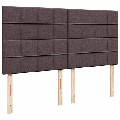 vidaXL Boxspringbett mit Matratze Dunkelbraun 180x200 cm Stoff