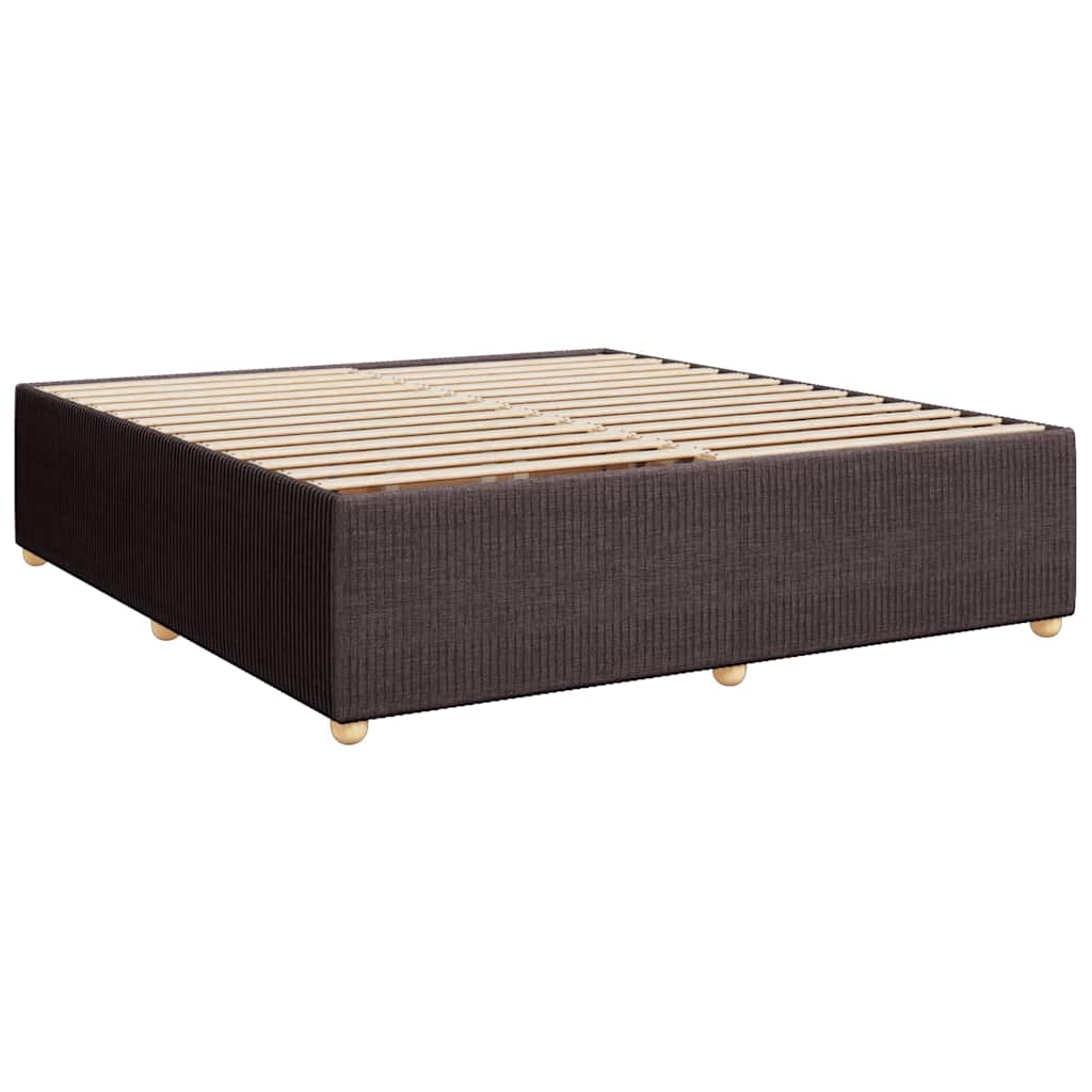 vidaXL Boxspringbett mit Matratze Dunkelbraun 180x200 cm Stoff