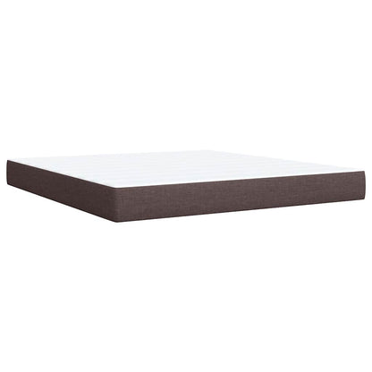 vidaXL Lit coffre avec matelas marron foncé 180x200 cm Tissu