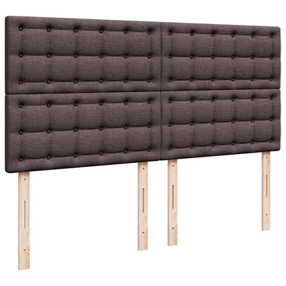 vidaXL Boxspringbett mit Matratze Dunkelbraun 180x200 cm Stoff