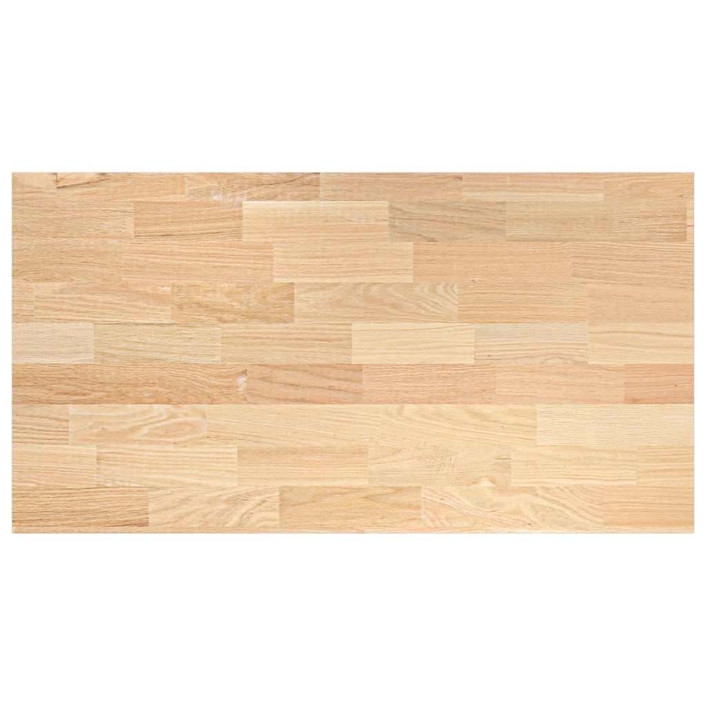 vidaXL Küchenarbeitsplatte 120x63,5x2,7 cm Massivholz Eiche Rechteckig