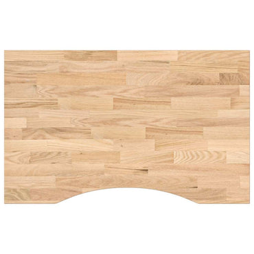 vidaXL Schreibtischplatte Unbehandelt 80x50x2,5 cm Massivholz Eiche