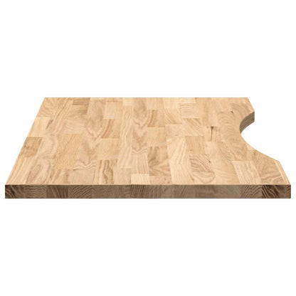 vidaXL Schreibtischplatte Unbehandelt 80x50x2,5 cm Massivholz Eiche