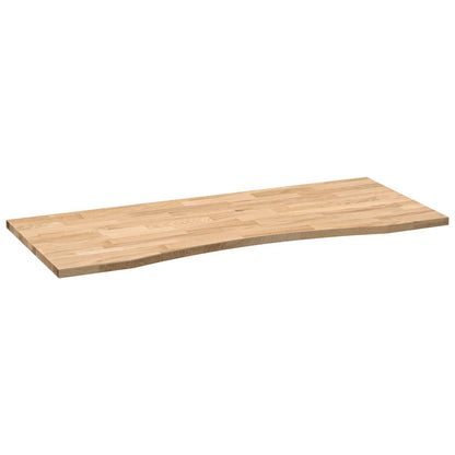 vidaXL Schreibtischplatte Unbehandelt 120x50x2,5 cm Massivholz Eiche