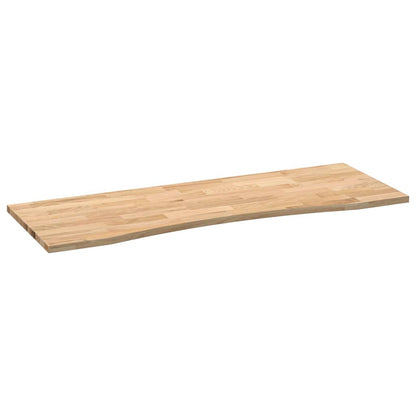 vidaXL Schreibtischplatte Unbehandelt 140x50x2,5 cm Massivholz Eiche