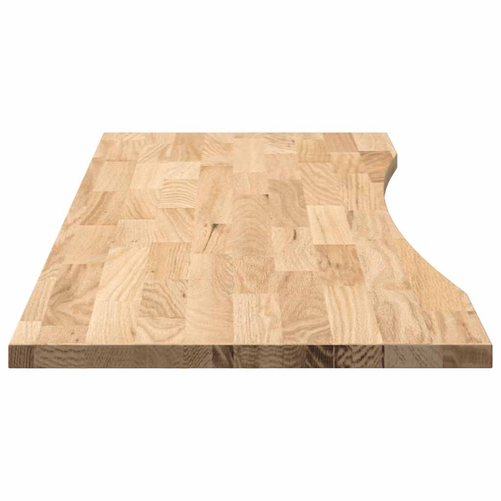 vidaXL Schreibtischplatte Unbehandelt 140x50x2,5 cm Massivholz Eiche