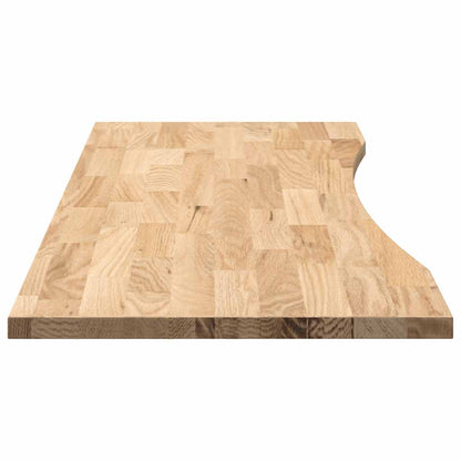 vidaXL Schreibtischplatte Unbehandelt 140x50x2,5 cm Massivholz Eiche