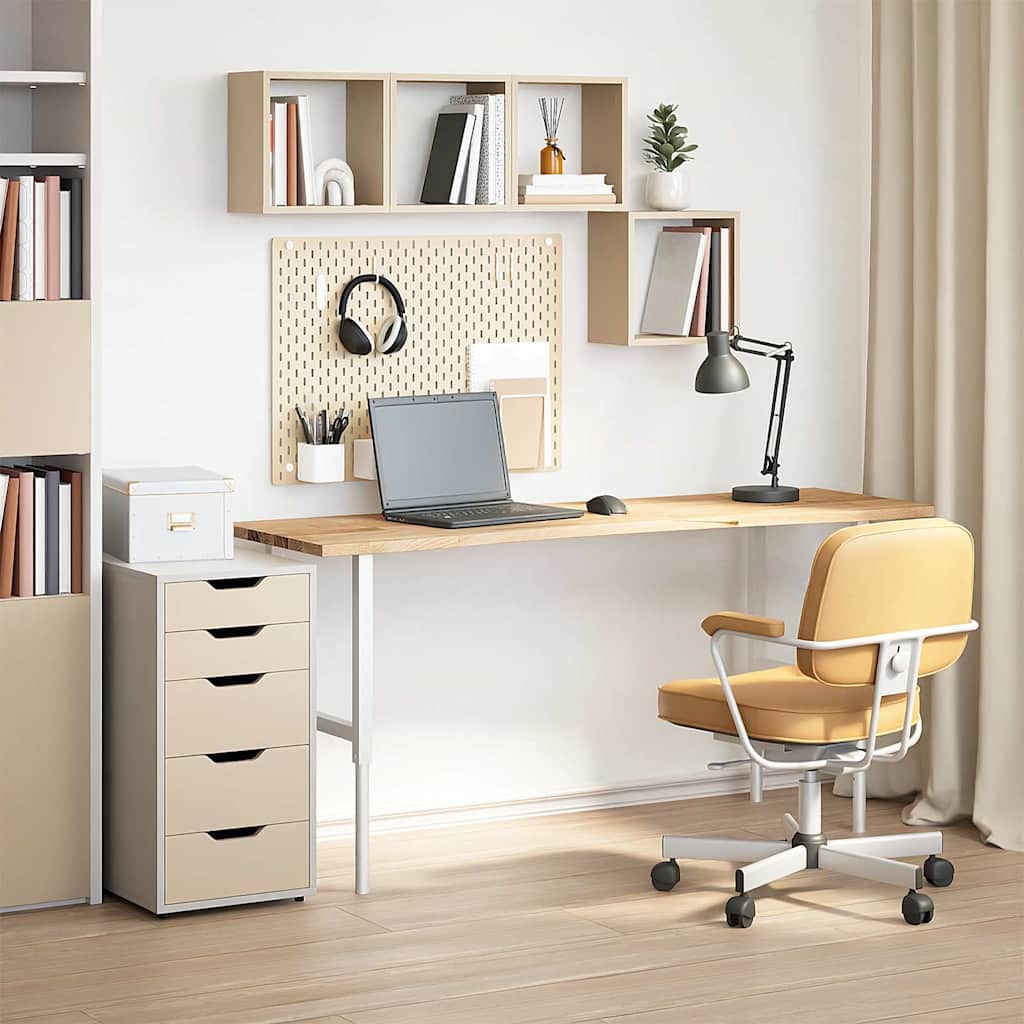 vidaXL Schreibtischplatte Unbehandelt 160x50x2,5 cm Massivholz Eiche