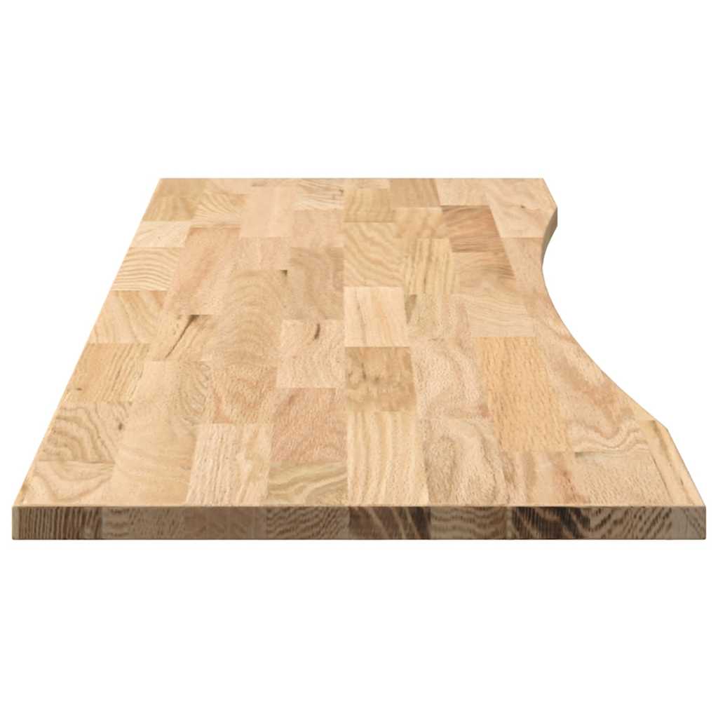vidaXL Schreibtischplatte Unbehandelt 160x50x2,5 cm Massivholz Eiche