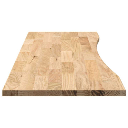 vidaXL Schreibtischplatte Unbehandelt 160x50x2,5 cm Massivholz Eiche