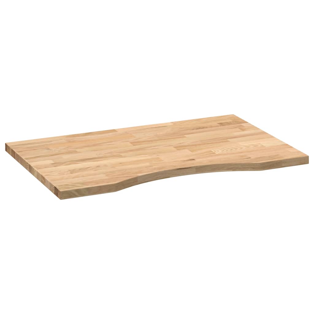 vidaXL Schreibtischplatte Unbehandelt 80x60x2,5 cm Massivholz Eiche