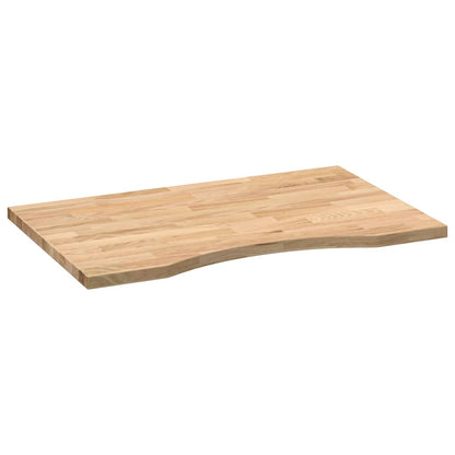 vidaXL Schreibtischplatte Unbehandelt 80x60x2,5 cm Massivholz Eiche