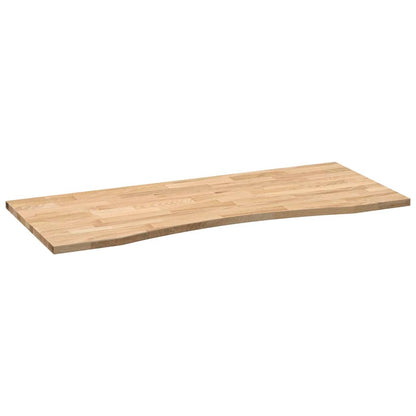 vidaXL Schreibtischplatte Unbehandelt 120x60x2,5 cm Massivholz Eiche