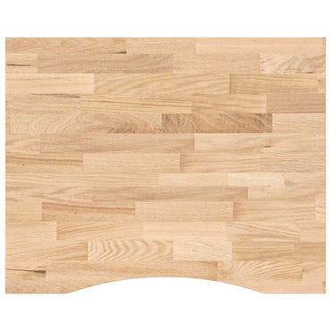 vidaXL Schreibtischplatte Unbehandelt 100x80x2,5 cm Massivholz Eiche