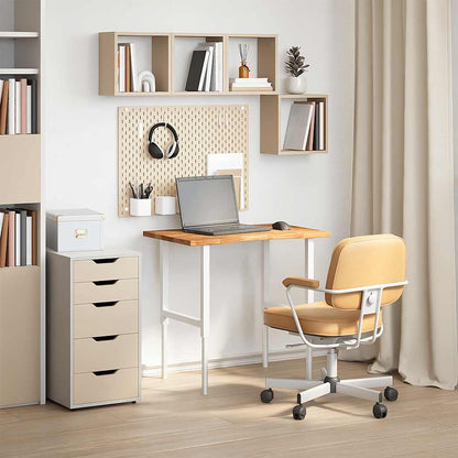 vidaXL Schreibtischplatte Hellbraun 80x50x2,5 cm Massivholz Eiche