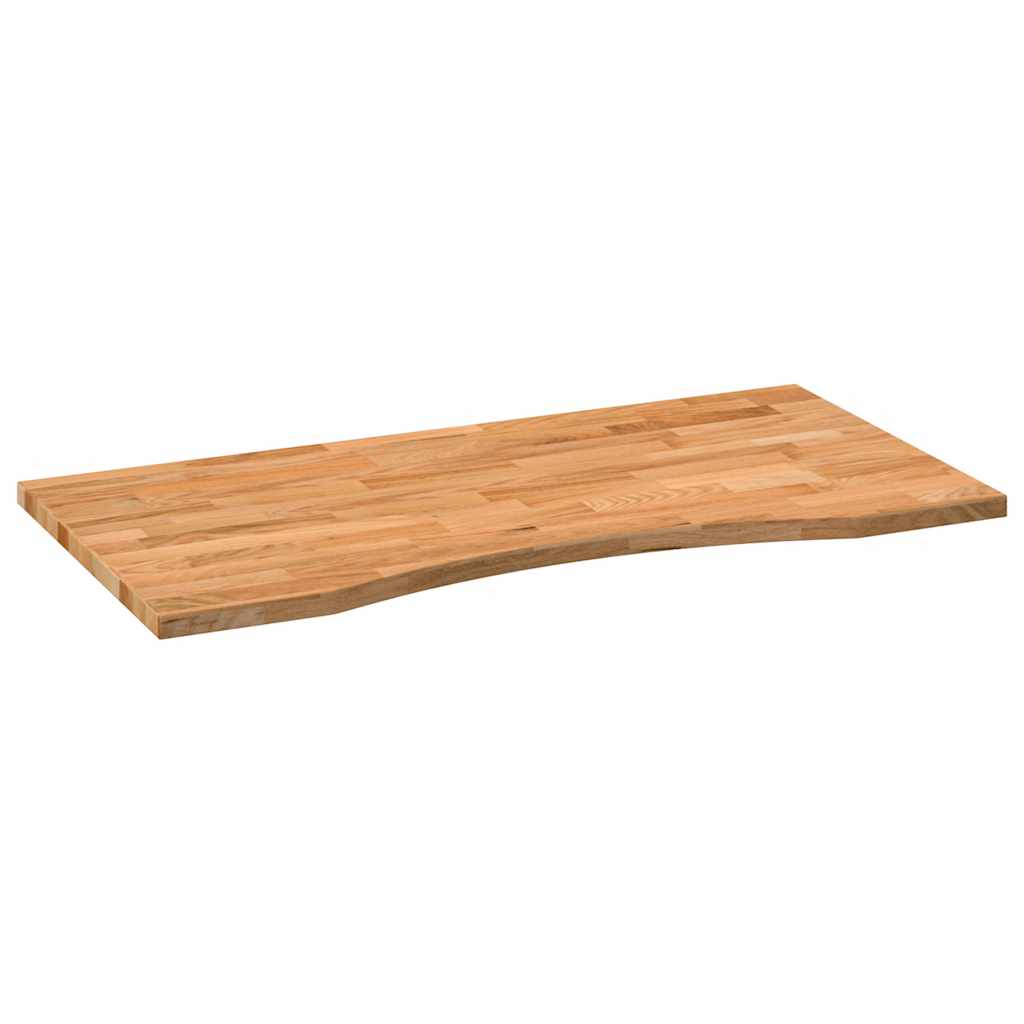 vidaXL Schreibtischplatte Hellbraun 100x50x2,5 cm Massivholz Eiche