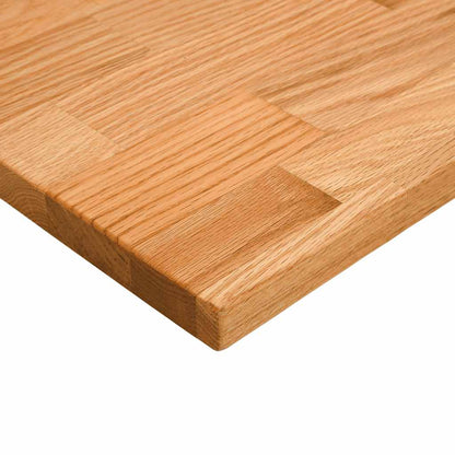 vidaXL Schreibtischplatte Hellbraun 100x50x2,5 cm Massivholz Eiche