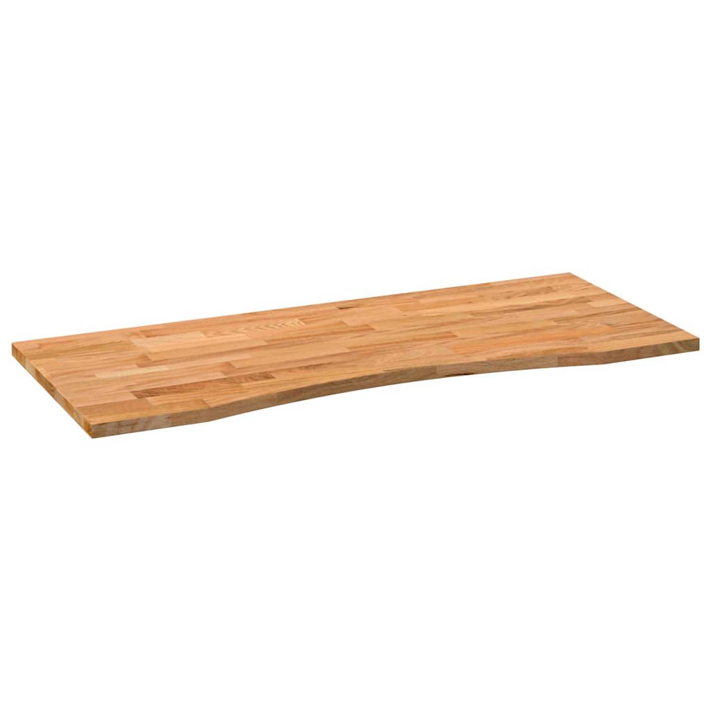 vidaXL Schreibtischplatte Hellbraun 120x50x2,5 cm Massivholz Eiche