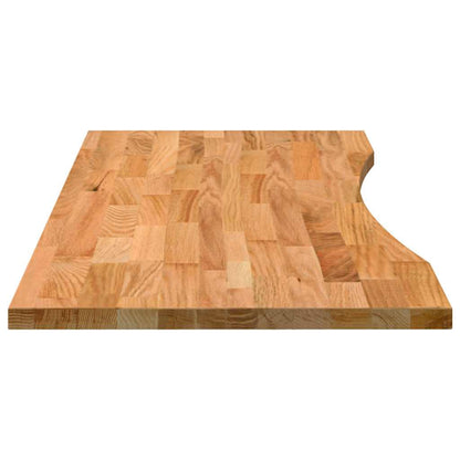 vidaXL Schreibtischplatte Hellbraun 120x50x2,5 cm Massivholz Eiche