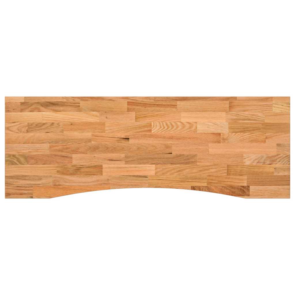 vidaXL Schreibtischplatte Hellbraun 140x50x2,5 cm Massivholz Eiche