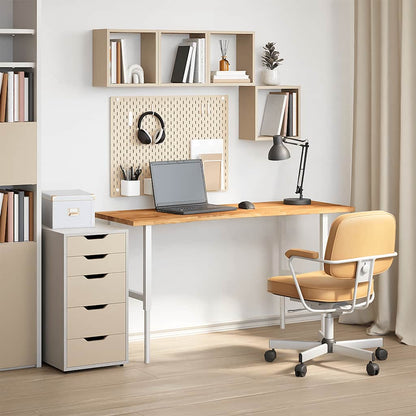 vidaXL Schreibtischplatte Hellbraun 140x50x2,5 cm Massivholz Eiche
