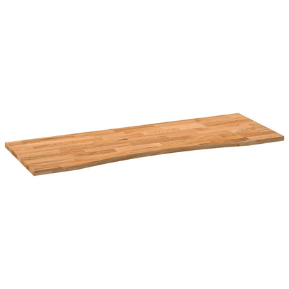 vidaXL Schreibtischplatte Hellbraun 140x50x2,5 cm Massivholz Eiche