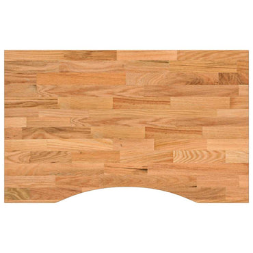 vidaXL Schreibtischplatte Hellbraun 80x60x2,5 cm Massivholz Eiche