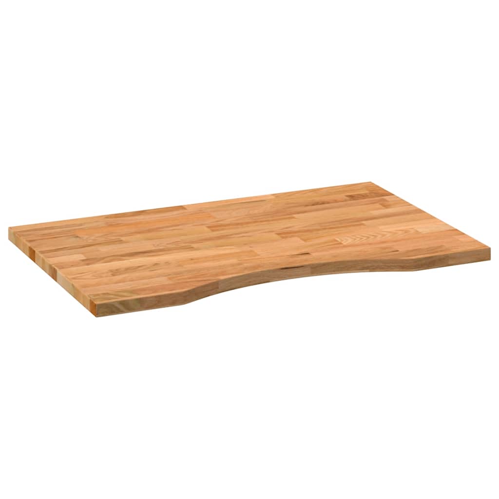 vidaXL Schreibtischplatte Hellbraun 80x60x2,5 cm Massivholz Eiche