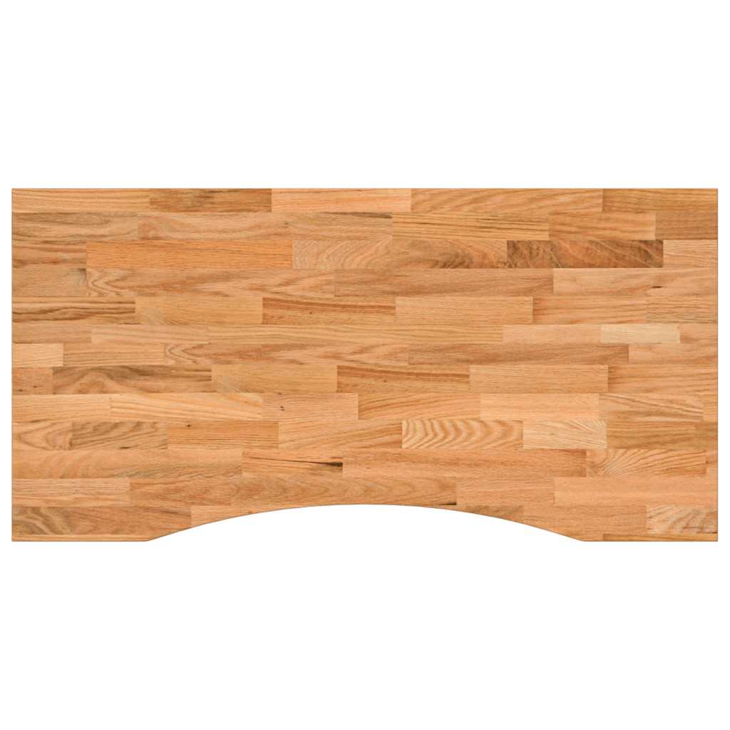 vidaXL Schreibtischplatte Hellbraun 100x60x2,5 cm Massivholz Eiche