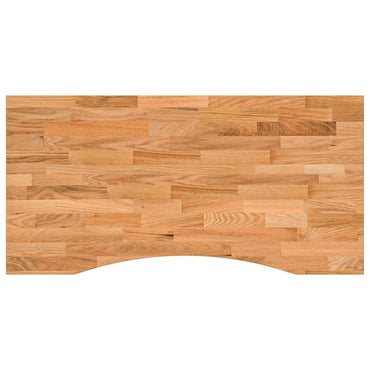 vidaXL Schreibtischplatte Hellbraun 100x60x2,5 cm Massivholz Eiche