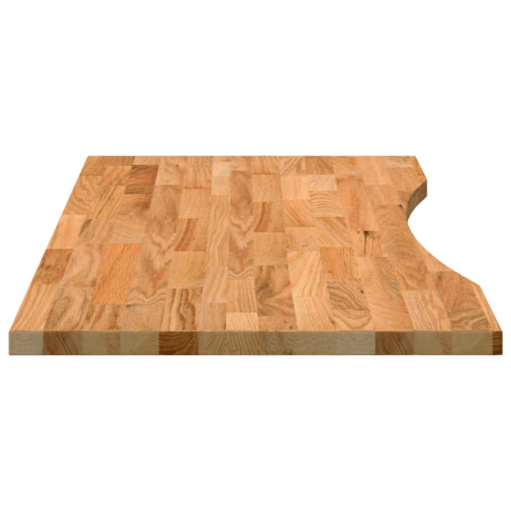 vidaXL Schreibtischplatte Hellbraun 100x60x2,5 cm Massivholz Eiche