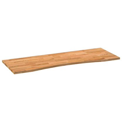 vidaXL Schreibtischplatte Hellbraun 140x60x2,5 cm Massivholz Eiche