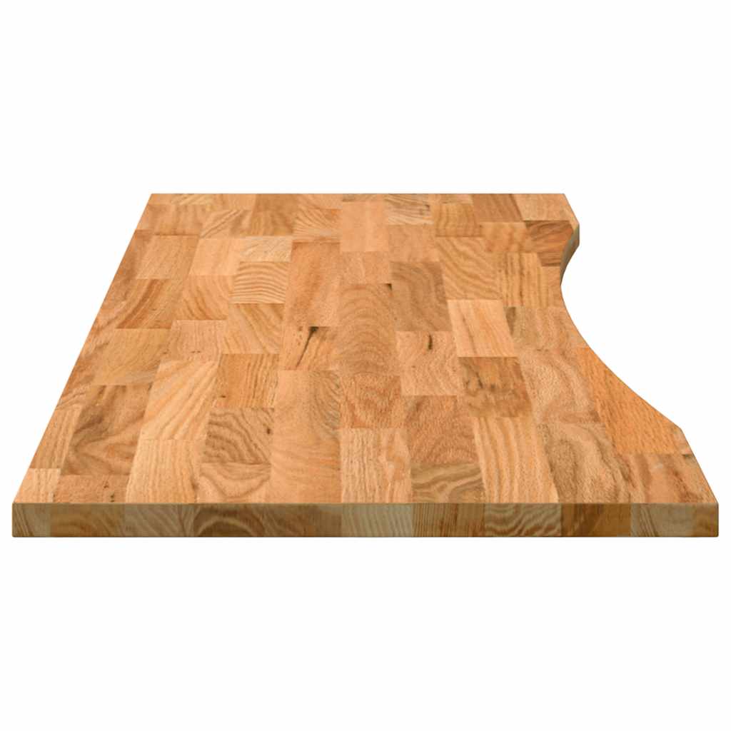 vidaXL Schreibtischplatte Hellbraun 140x60x2,5 cm Massivholz Eiche