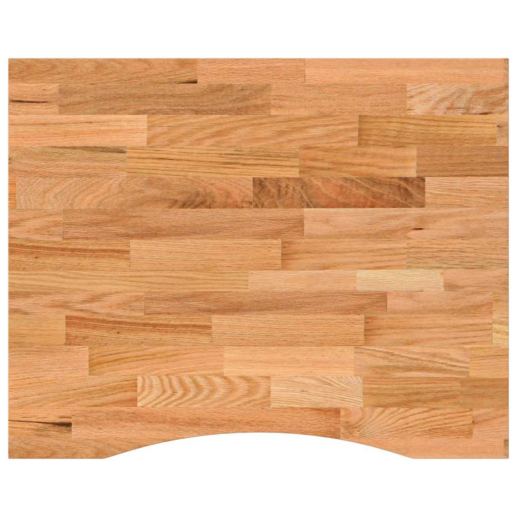 vidaXL Schreibtischplatte Hellbraun 100x80x2,5 cm Massivholz Eiche
