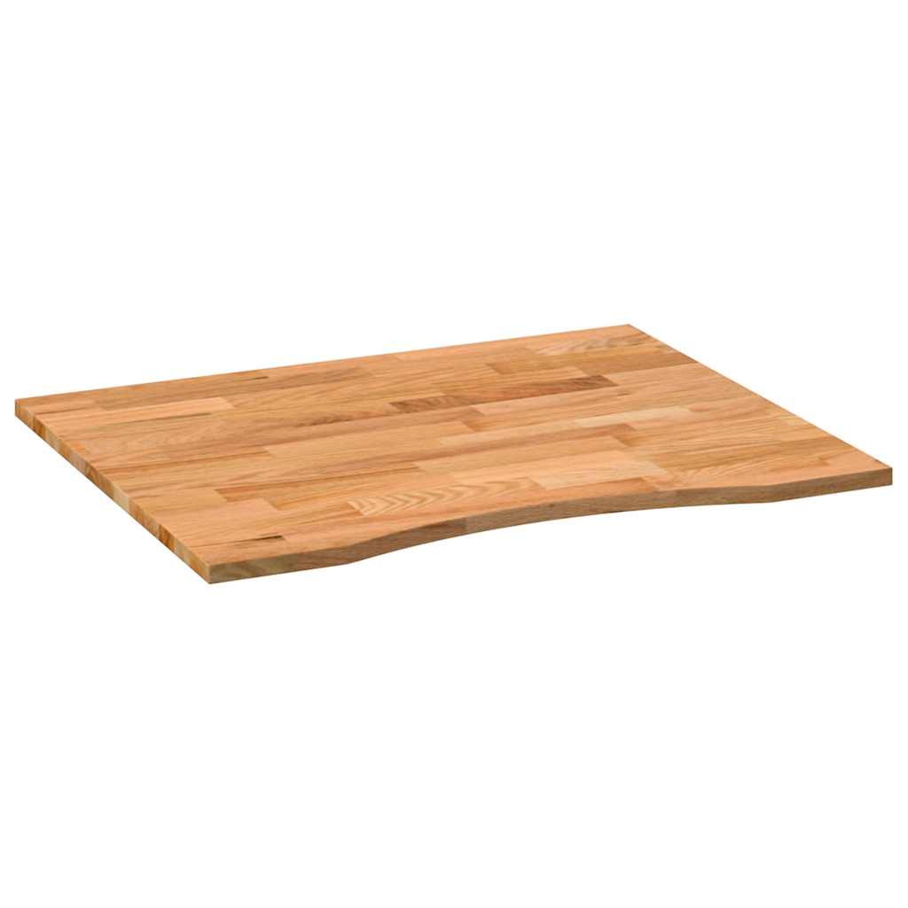 vidaXL Schreibtischplatte Hellbraun 100x80x2,5 cm Massivholz Eiche