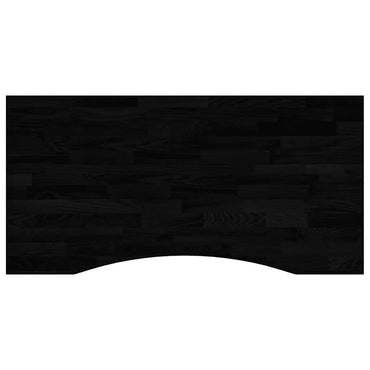 vidaXL Schreibtischplatte Dunkelbraun 100x50x2,5 cm Massivholz Eiche