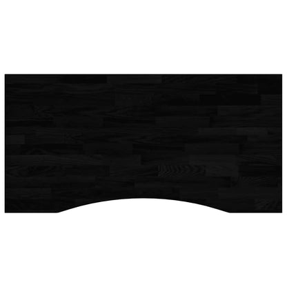 vidaXL Schreibtischplatte Dunkelbraun 100x50x2,5 cm Massivholz Eiche