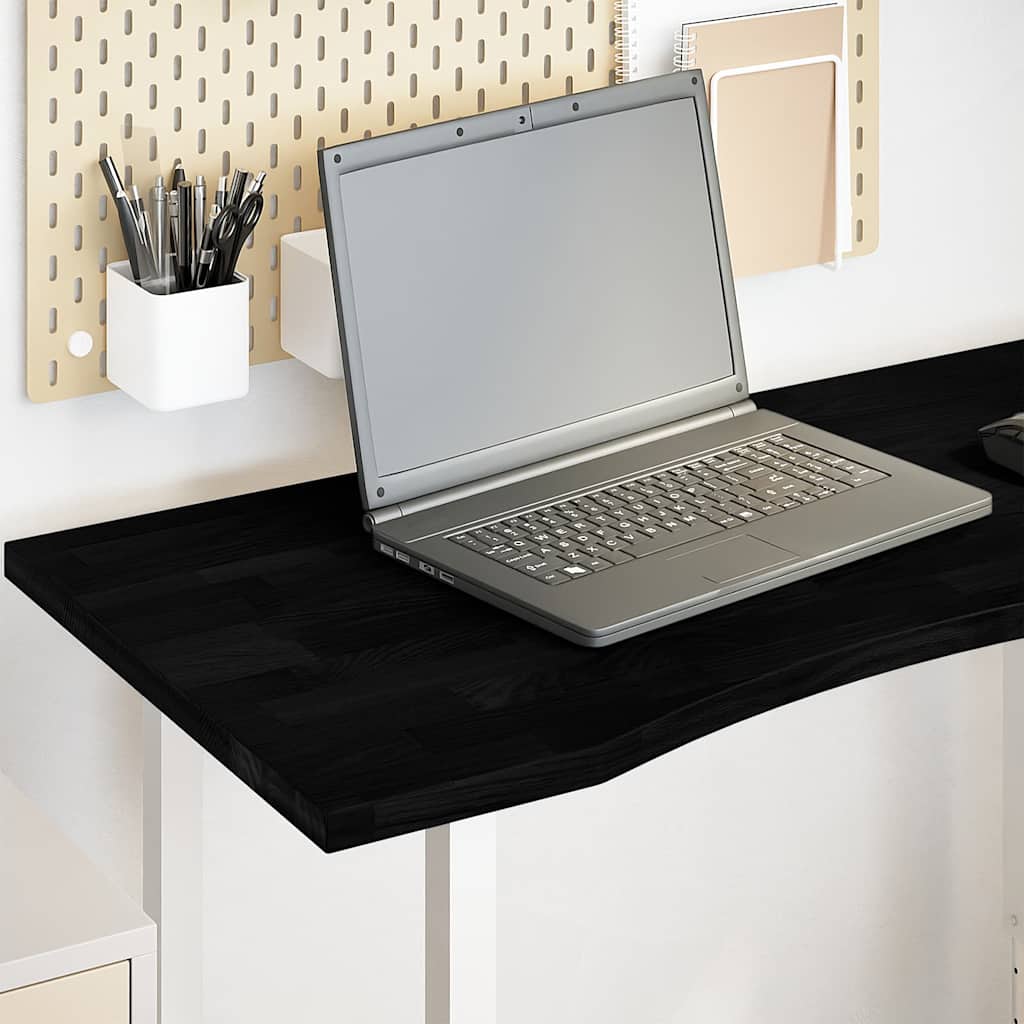 vidaXL Schreibtischplatte Dunkelbraun 100x50x2,5 cm Massivholz Eiche