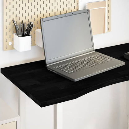 vidaXL Schreibtischplatte Dunkelbraun 100x50x2,5 cm Massivholz Eiche