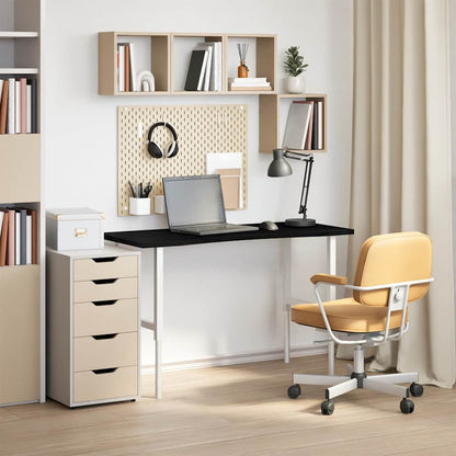 vidaXL Schreibtischplatte Dunkelbraun 120x50x2,5 cm Massivholz Eiche