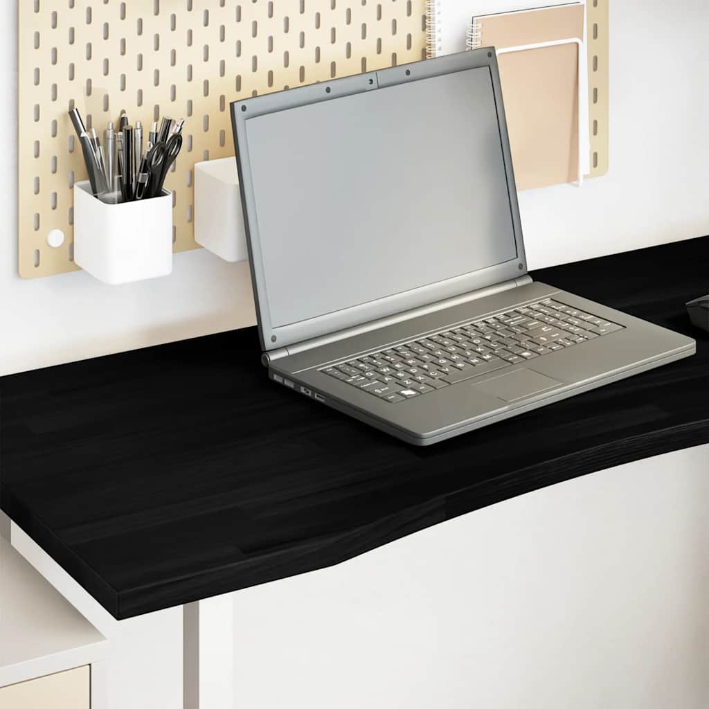 vidaXL Schreibtischplatte Dunkelbraun 120x50x2,5 cm Massivholz Eiche