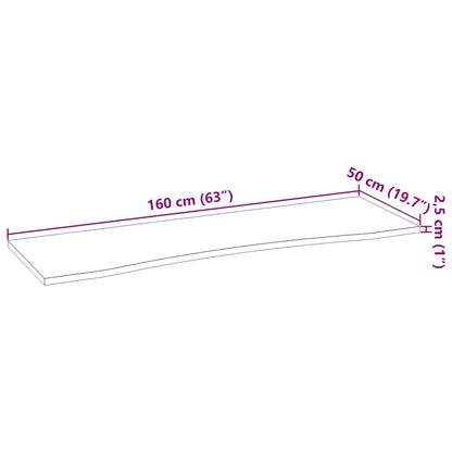vidaXL Schreibtischplatte Dunkelbraun 160x50x2,5 cm Massivholz Eiche