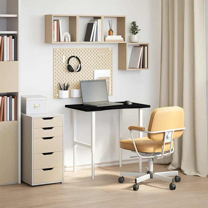 vidaXL Schreibtischplatte Dunkelbraun 80x60x2,5 cm Massivholz Eiche