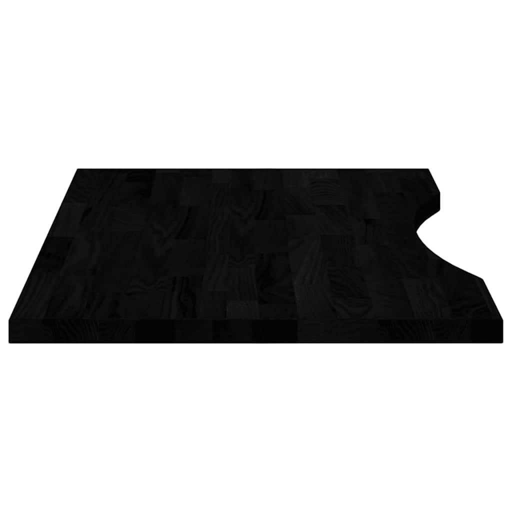 vidaXL Schreibtischplatte Dunkelbraun 80x60x2,5 cm Massivholz Eiche