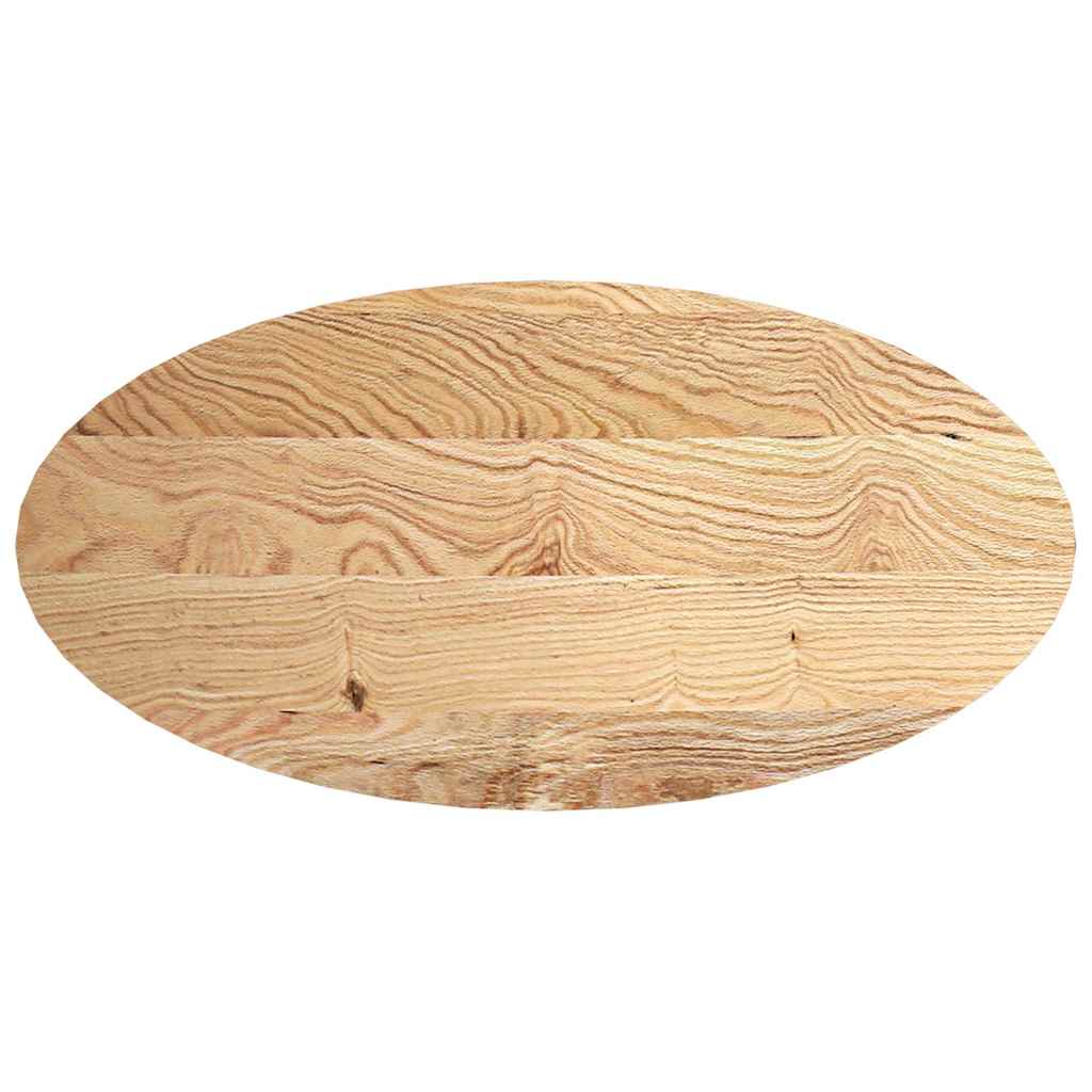 vidaXL Tischplatte 120x60x2 cm Massivholz Eiche Oval
