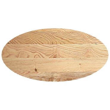 vidaXL Tischplatte 120x60x2 cm Massivholz Eiche Oval