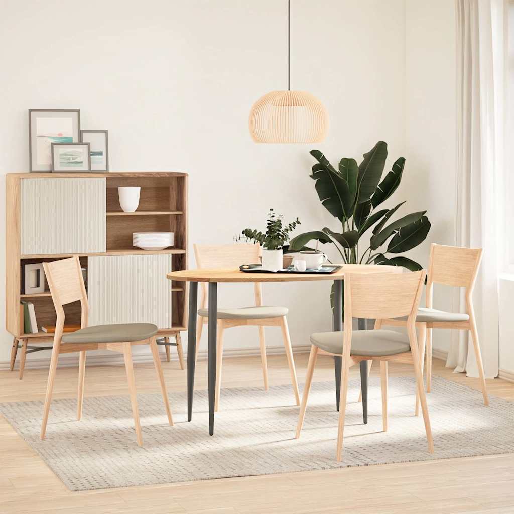 vidaXL Tischplatte 120x60x2 cm Massivholz Eiche Oval