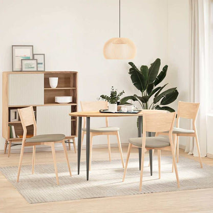 vidaXL Tischplatte 120x60x2 cm Massivholz Eiche Oval